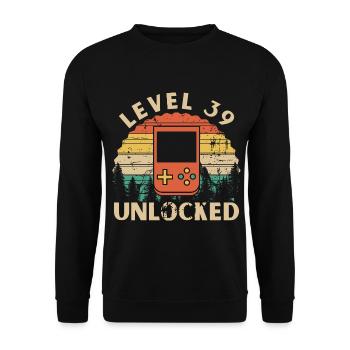 Level 39 Unlocked - Sweat-shirt Unisexe - noir - Devant - Alina (178cm) & Michal (187cm)