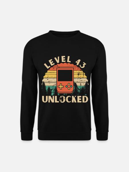 Level 43 Unlocked - Unisex Sweatshirt - black