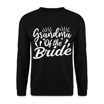 Grandma Of The Bride Wedding Party Family Wedding - Sweat-shirt Unisexe - noir - Devant - Alina (178cm) & Michal (187cm)