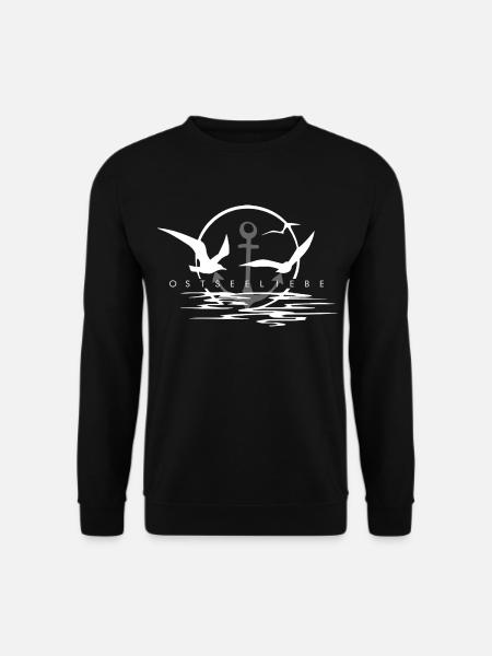 Ostseeliebe Anker - Sonne - Meer - Möwe 2025 - Unisex Pullover - Schwarz