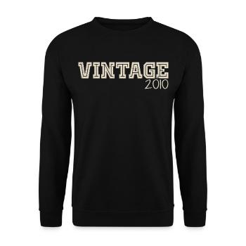 Vintage 2010 Original 2010 Retro 2010 Gift 2010 - Unisex Sweatshirt - black - Front - Alina (178cm) & Michal (187cm)