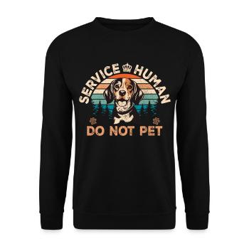 Service Mensch - Unisex Pullover - Schwarz - Vorne - Alina (178cm) & Michal (187cm)