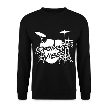 Drummer Vibes Drums Music - Unisex Sweatshirt - black - Front - Alina (178cm) & Michal (187cm)