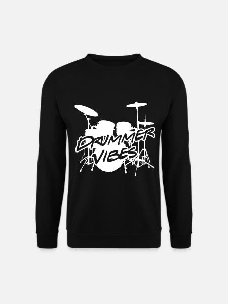 Drummer Vibes Schlagzeug Musik - Unisex Pullover - Schwarz