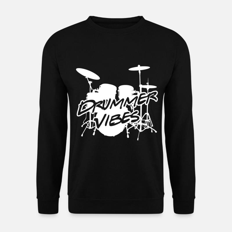 Drummer Vibes Schlagzeug Musik - Unisex Pullover - Schwarz