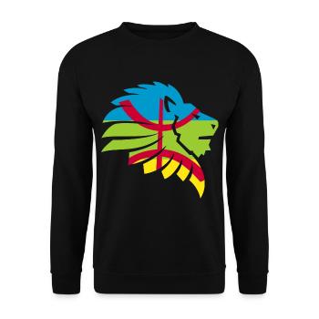 Amazigh Flag Berber Morocco Algeria Gift - Unisex Sweatshirt - black - Front - Alina (178cm) & Michal (187cm)