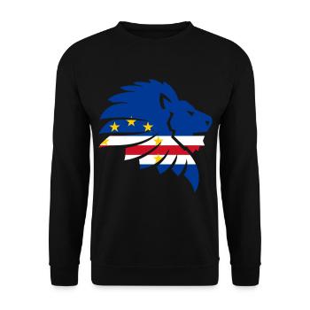 Drapeau du Cap Vert Afrique Lion Cabo Verde Cadeau - Sweat-shirt Unisexe - noir - Devant - Alina (178cm) & Michal (187cm)