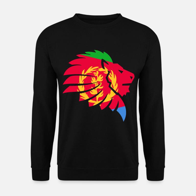 Eritrea Flagge إرتريا Afrika Löwe Geschenk - Unisex Pullover - Schwarz