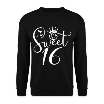 Sweet Sixteen Mignon cadeau de 16 ans - Sweat-shirt Unisexe - noir - Devant - Alina (178cm) & Michal (187cm)