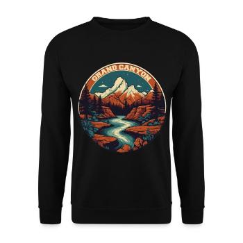 Grand Canyon rétro - Design de voyage classique - Sweat-shirt Unisexe - noir - Devant - Alina (178cm) & Michal (187cm)