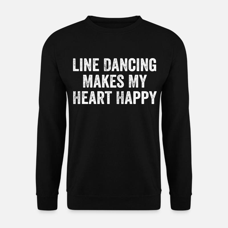 Line Dance macht mein Herz glücklich - Unisex Pullover - Schwarz