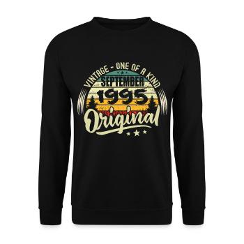 September 1995 Anniversary 1995 September 1995 - Unisex Sweatshirt - black - Front - Alina (178cm) & Michal (187cm)