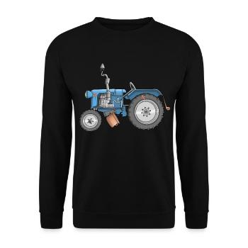 cooler Traktor - Landwirtschaft - Cartoon - Unisex Pullover - Schwarz - Vorne - Alina (178cm) & Michal (187cm)