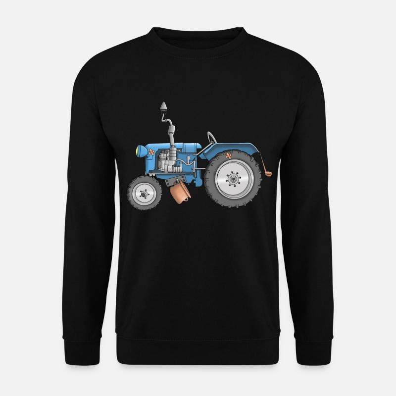 cool tractor - agriculture - cartoon - Unisex Sweatshirt - black