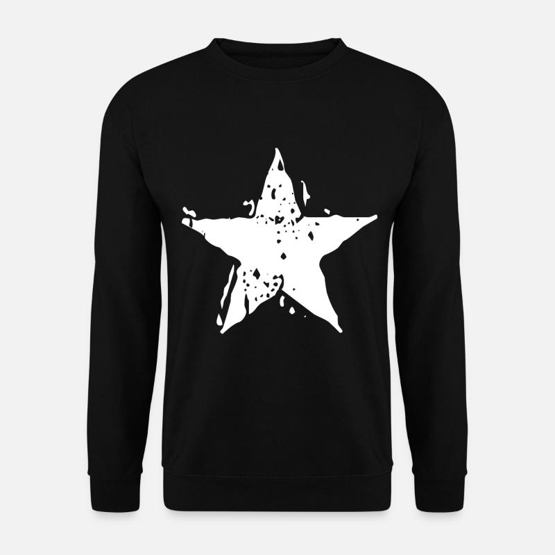 Star Stern Sternchen Symbol Formen - Unisex Pullover - Schwarz