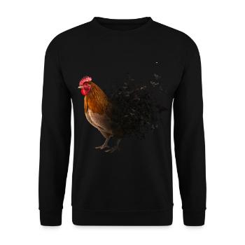 Poulet - Sweat-shirt Unisexe - noir - Devant - Alina (178cm) & Michal (187cm)