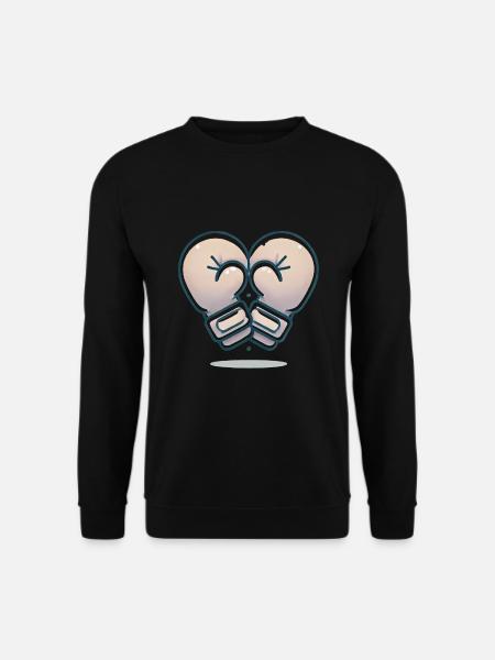 HeartShaped Boxing Gloves Design - Unisex Sweatshirt - black