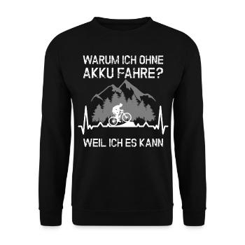 MTB - Heartbeat - OHNE AKKU - Mountainbike - Unisex Pullover - Schwarz - Vorne - Alina (178cm) & Michal (187cm)