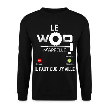 Le WOD M'appelle Coaching Musculation Fitness - Sweat-shirt Unisexe - noir - Devant - Alina (178cm) & Michal (187cm)