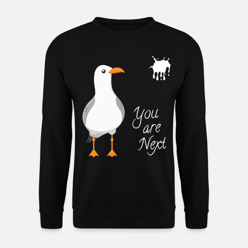 Seagulls, seagulls, sea, beach, fuck it - Unisex Sweatshirt - black