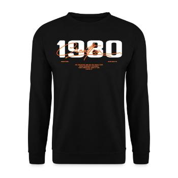 1980er Jahre Vintage Retro 1980er Jahre Geburtstagsgeschenk 1980er Jahre - Unisex Pullover - Schwarz - Vorne - Alina (178cm) & Michal (187cm)