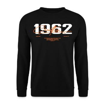 1962 Vintage Rétro 1962 Cadeau D'anniversaire 1962 - Sweat-shirt Unisexe - noir - Devant - Alina (178cm) & Michal (187cm)