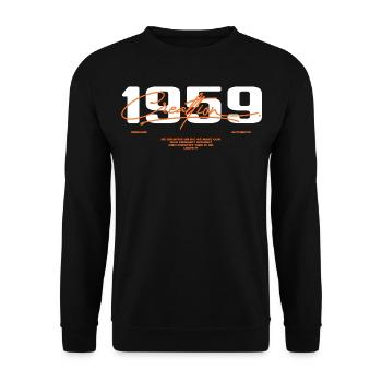 1959 Vintage Retro 1959 Geburtstagsgeschenk 1959 - Unisex Pullover - Schwarz - Vorne - Alina (178cm) & Michal (187cm)