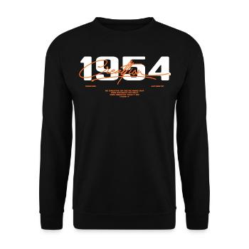 1954 Vintage Retro 1954 Birthday Gift 1954 - Unisex Sweatshirt - black - Front - Alina (178cm) & Michal (187cm)