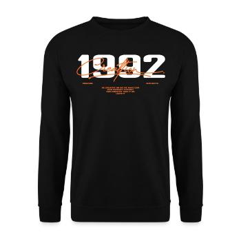 1992 Vintage Rétro 1992 Cadeau D'anniversaire 1992 - Sweat-shirt Unisexe - noir - Devant - Alina (178cm) & Michal (187cm)