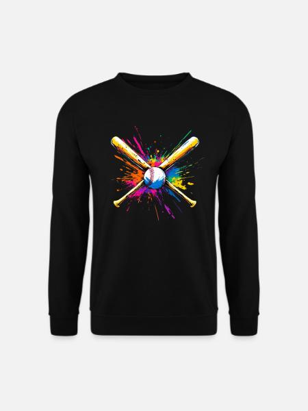 Baseball Schläger Bunt - Unisex Pullover - Schwarz