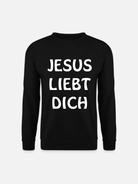 JESUS LIEBT DICH - Unisex Pullover - Schwarz