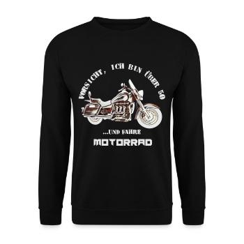 Motorrad Ü50 Rocket 3Touring - Unisex Pullover - Schwarz - Vorne - Alina (178cm) & Michal (187cm)