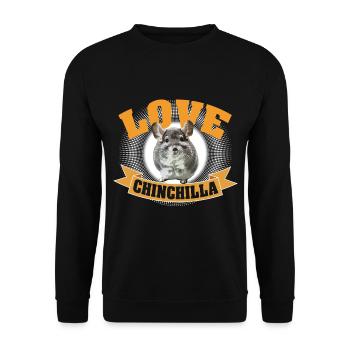 Amour chinchilla - Sweat-shirt Unisexe - noir - Devant - Alina (178cm) & Michal (187cm)