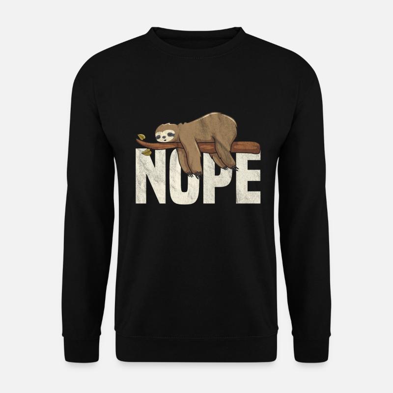 Sloth No - Unisex Sweatshirt - black