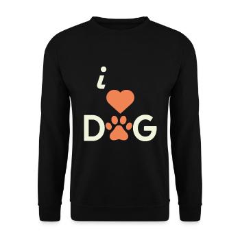 j’adore le chien - Sweat-shirt Unisexe - noir - Devant - Alina (178cm) & Michal (187cm)