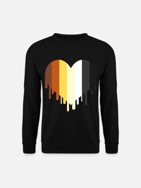 Tropfendes Gay Bear Herz Gay Bear Pride - Unisex Pullover - Schwarz