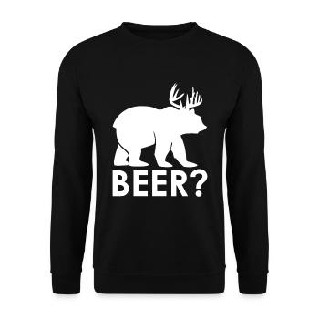 beer - Unisex Pullover - Schwarz - Vorne - Alina (178cm) & Michal (187cm)