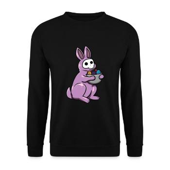 Gothic Rabbit Gothic Rabbit Gothic Easter Emo Goth - Unisex Sweatshirt - black - Front - Alina (178cm) & Michal (187cm)
