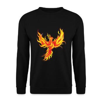 Phoenix Bird Mythical Creatures - Unisex Sweatshirt - black - Front - Alina (178cm) & Michal (187cm)