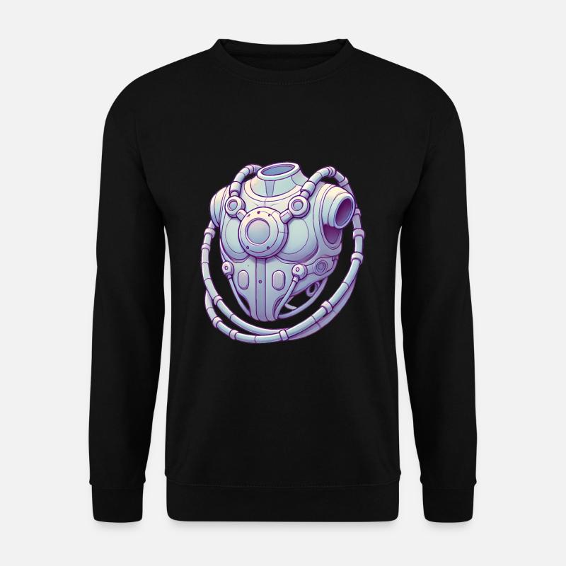 Futuristic Chest Device Graphic Tee - Unisex Sweatshirt - black