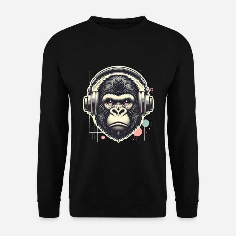 Gorille avec casque Splatter Art - Sweat-shirt Unisexe - noir