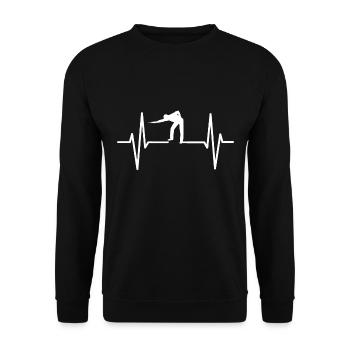 heartbeat billiards - Unisex Sweatshirt - black - Front - Alina (178cm) & Michal (187cm)