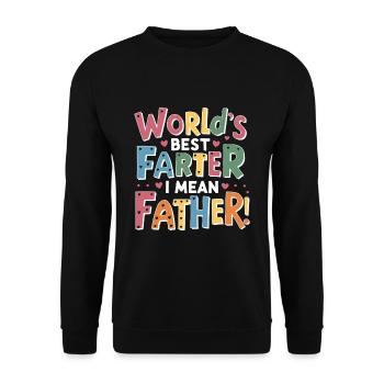 Der beste Vater der Welt, ich meine Vater! - Unisex Pullover - Schwarz - Vorne - Alina (178cm) & Michal (187cm)