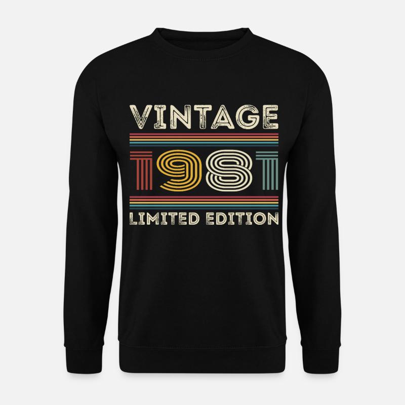 1981 Geburtstag 1981 Retro 1981 Geschenk 1981 - Unisex Pullover - Schwarz