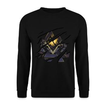 Odins Raben Götter Germane Thor Vikings Geschenk - Unisex Pullover - Schwarz - Vorne - Alina (178cm) & Michal (187cm)
