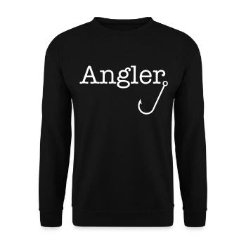Angler Fischer Fischen Angeln - Unisex Pullover - Schwarz - Vorne - Alina (178cm) & Michal (187cm)