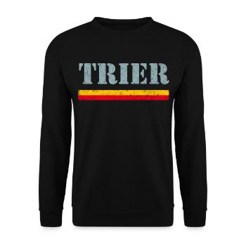 Trier Vintage - Unisex Pullover - Schwarz - Vorne - Alina (178cm) & Michal (187cm)
