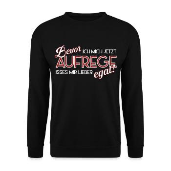 Avant de m’énerver, je ferais mieux de m’en - Sweat-shirt Unisexe - noir - Devant - Alina (178cm) & Michal (187cm)