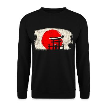 Architecture japonaise - Sweat-shirt Unisexe - noir - Devant - Alina (178cm) & Michal (187cm)