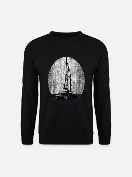 Catamaran Sailor Sailing Ship - Unisex Sweatshirt - black